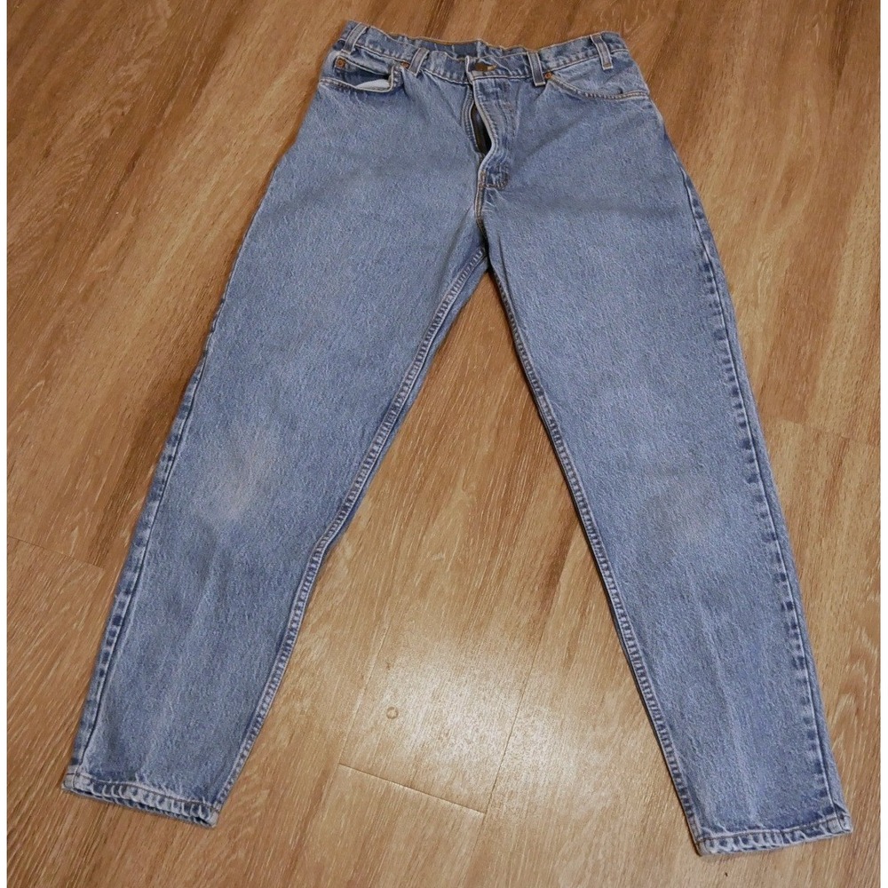 Vintage Levis 550 Orange Tab Jeans Men 33x30 Light Wash Relaxed Taper Made in US